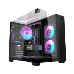 DarkFlash TH285M M-ATX Dual Chamber Case (Black)