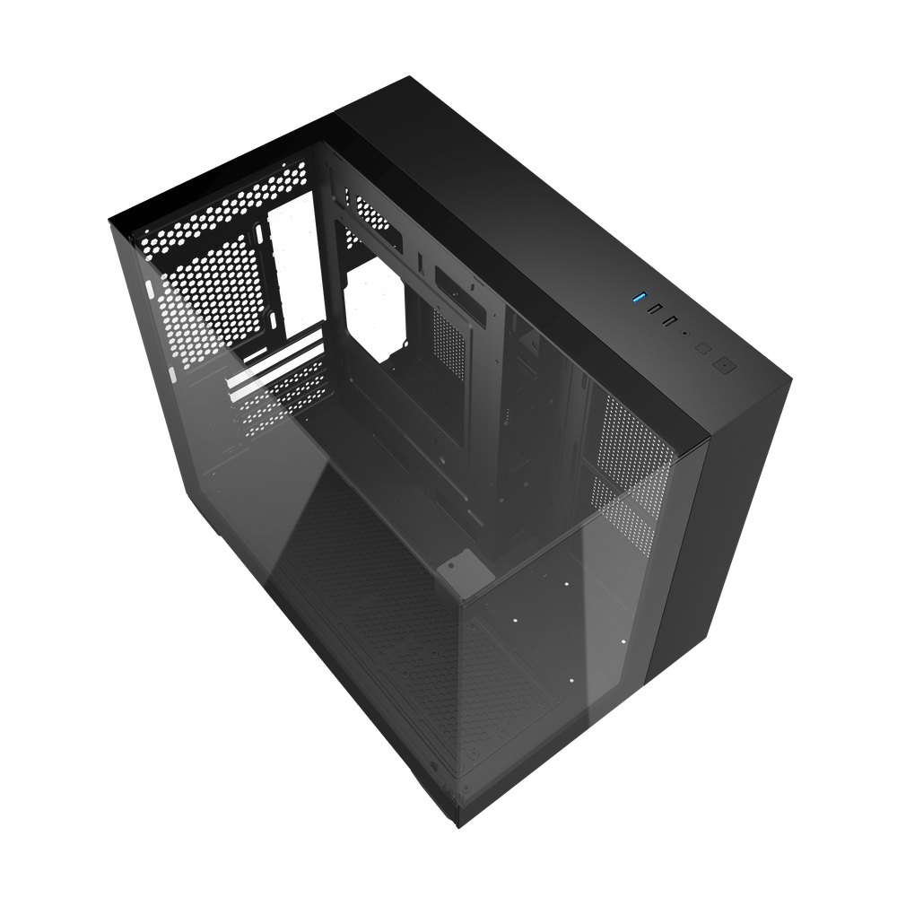 DarkFlash TH285M M-ATX Dual Chamber Case (Black) - Image 8