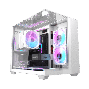 DarkFlash TH285M M-ATX Dual Chamber Case (White)