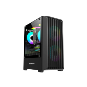 INPLAY Meta A200 MATX Case | 3 RGB Fans (Black)