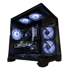 Keytech Robin Quad  Dual Chamber MATX Case (Black)