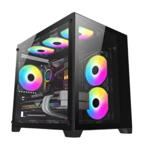 Keytech Robin Mini Dual Chamber MATX Case (Black)