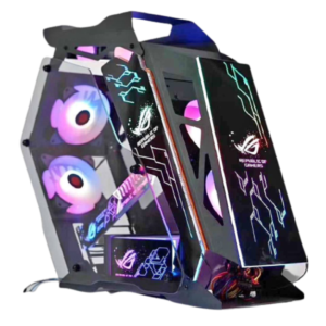 ROG Cyborg ARGB MATX Case | 6 ARGB Fans (Black)