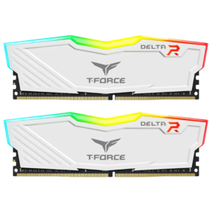 TeamGroup T-Force Delta RGB 16GB (2x8GB) 3200MHz DDR4 Desktop Memory Kit - White