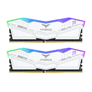 TeamGroup T-Force Delta RGB 32GB (2x16GB) 6000MHz DDR5 Desktop Memory Kit - White